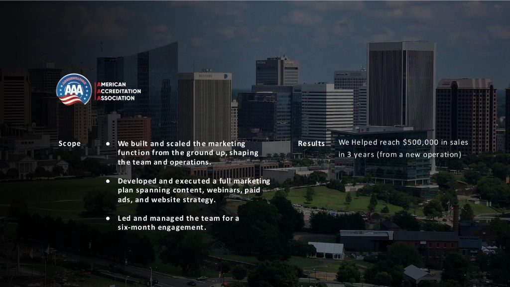 American Accreditation Association - Marketing Success Story